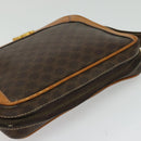 CELINE Macadam Canvas Shoulder Bag PVC Leather Brown Gold Auth 135803-6