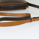 CELINE Macadam Canvas Shoulder Bag PVC Leather Brown Gold Auth 135803-7