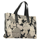 BURBERRY Tote Bag Canvas Black Silver Auth 135811-1