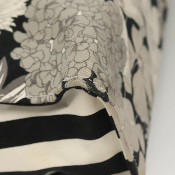 BURBERRY Tote Bag Canvas Black Silver Auth 135811