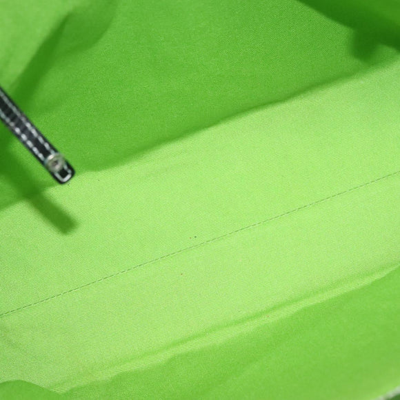 BURBERRY Tote Bag Canvas Black Silver Auth 135811