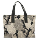 BURBERRY Tote Bag Canvas Black Silver Auth 135811-2