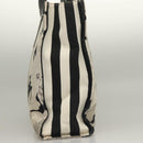 BURBERRY Tote Bag Canvas Black Silver Auth 135811-5