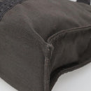 HERMES Her Line MM Hand Bag Canvas Gray Auth 135814-10