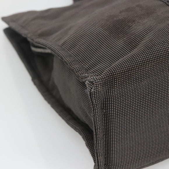 HERMES Her Line MM Hand Bag Canvas Gray Auth 135814