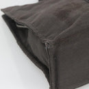 HERMES Her Line MM Hand Bag Canvas Gray Auth 135814-14