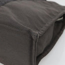 HERMES Her Line MM Hand Bag Canvas Gray Auth 135814-12