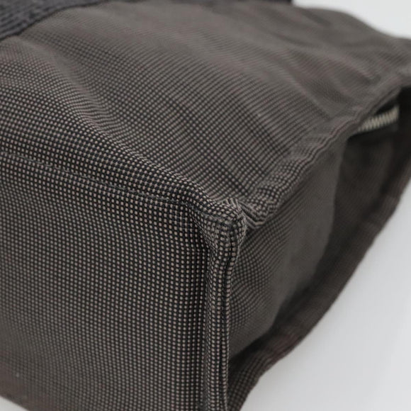 HERMES Her Line MM Hand Bag Canvas Gray Auth 135814