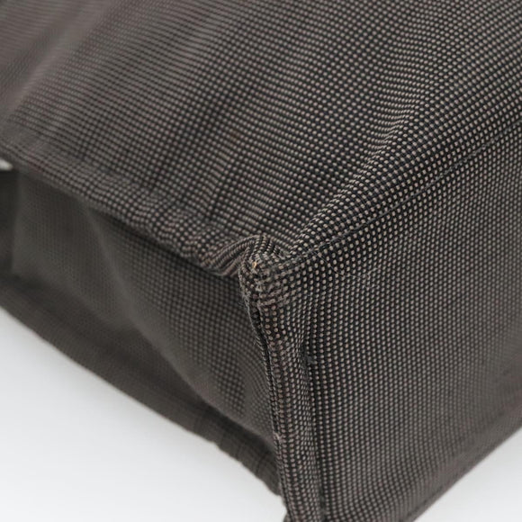 HERMES Her Line MM Hand Bag Canvas Gray Auth 135814