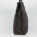 HERMES Her Line MM Hand Bag Canvas Gray Auth 135814-5