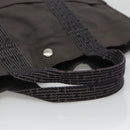 HERMES Her Line MM Hand Bag Canvas Gray Auth 135814-7