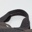 HERMES Her Line MM Hand Bag Canvas Gray Auth 135814-8