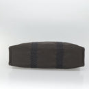 HERMES Her Line MM Hand Bag Canvas Gray Auth 135814-9