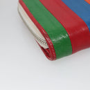 BALENCIAGA Bifold Wallet Leather Red Silver Auth 135817-11