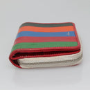 BALENCIAGA Bifold Wallet Leather Red Silver Auth 135817-5