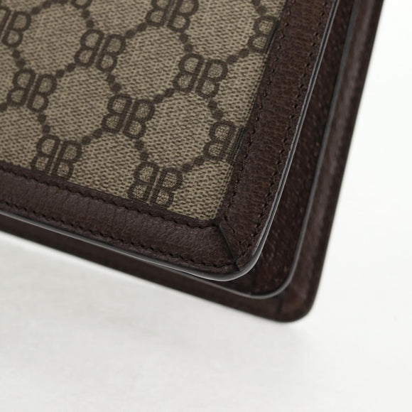 GUCCI Balenciaga Collaboration Web Sherry Line Bag PVC Beige 680119 Auth135820SM