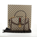 GUCCI Balenciaga Collaboration Web Sherry Line Bag PVC Beige 680119 Auth135820SM-13