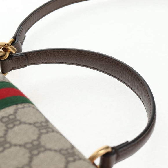 GUCCI Balenciaga Collaboration Web Sherry Line Bag PVC Beige 680119 Auth135820SM