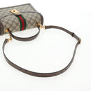 GUCCI Balenciaga Collaboration Web Sherry Line Bag PVC Beige 680119 Auth135820SM-9
