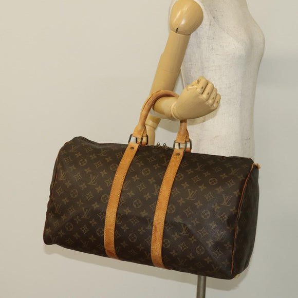 LOUIS VUITTON Monogram Keepall 45 Boston Bag M41428 LV Auth 135858