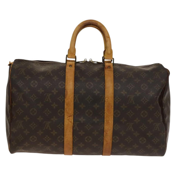 LOUIS VUITTON Monogram Keepall 45 Boston Bag M41428 LV Auth 135858
