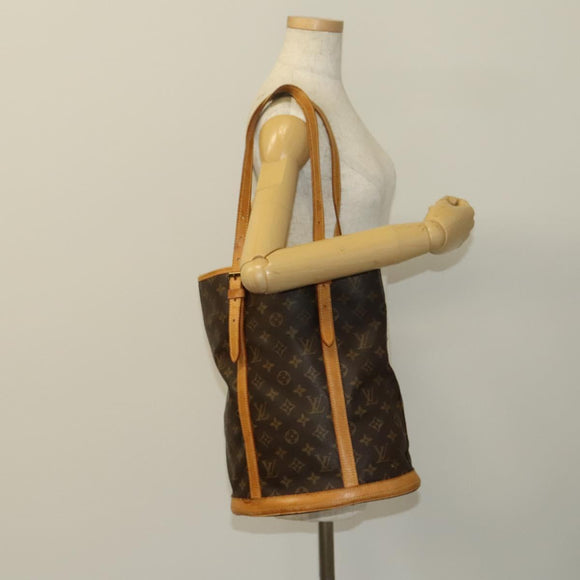 LOUIS VUITTON Monogram Bucket GM Shoulder Bag M42236 LV Auth 135863