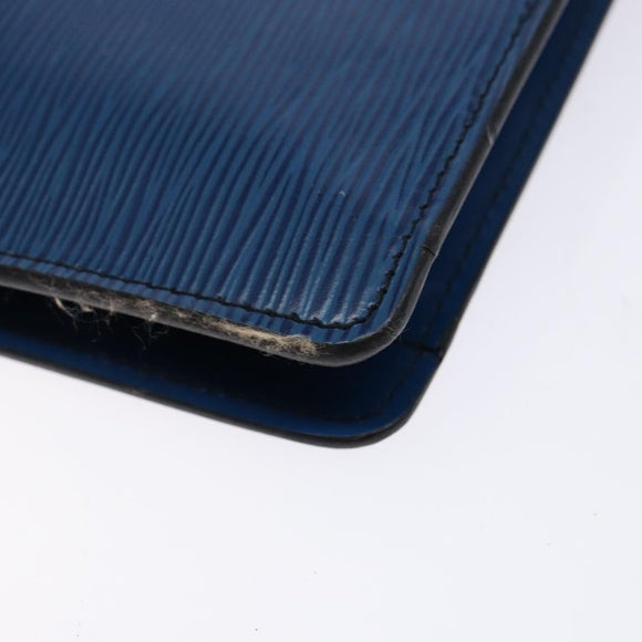 LOUIS VUITTON Epi Montaigne 27 Clutch Bag Blue M52655 LV Auth 135873