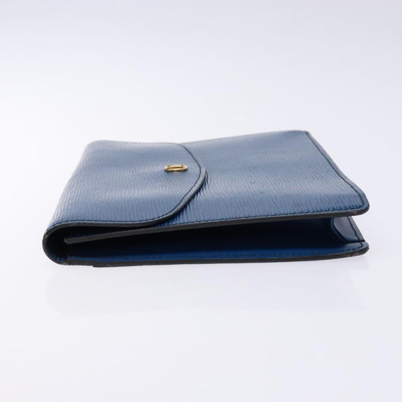 LOUIS VUITTON Epi Montaigne 27 Clutch Bag Blue M52655 LV Auth 135873