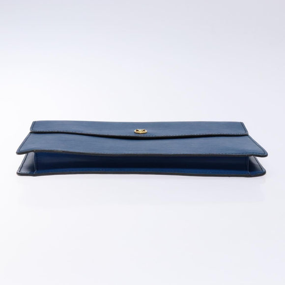LOUIS VUITTON Epi Montaigne 27 Clutch Bag Blue M52655 LV Auth 135873