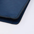 LOUIS VUITTON Epi Montaigne 27 Clutch Bag Blue M52655 LV Auth 135873-14