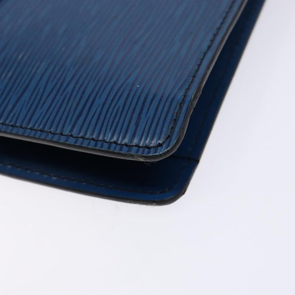 LOUIS VUITTON Epi Montaigne 27 Clutch Bag Blue M52655 LV Auth 135873