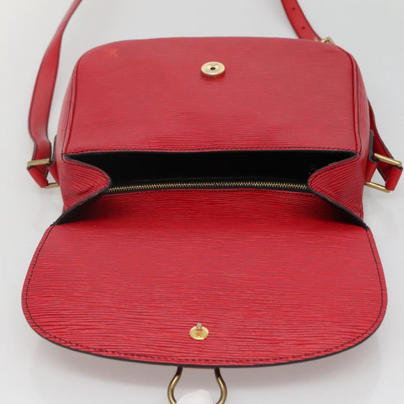 LOUIS VUITTON Epi Saint Cloud GM Shoulder Bag Red M52197 LV Auth 135874