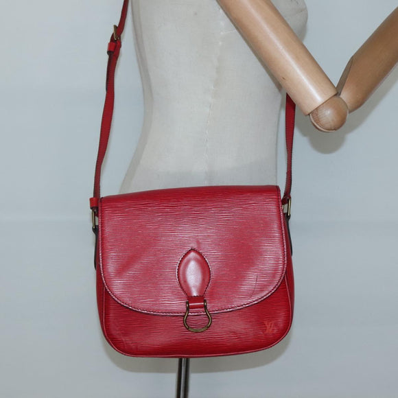 LOUIS VUITTON Epi Saint Cloud GM Shoulder Bag Red M52197 LV Auth 135874