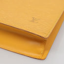 LOUIS VUITTON Epi Sac Plat Hand Bag Yellow M52079 LV Auth 135876-8