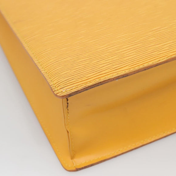 LOUIS VUITTON Epi Sac Plat Hand Bag Yellow M52079 LV Auth 135876