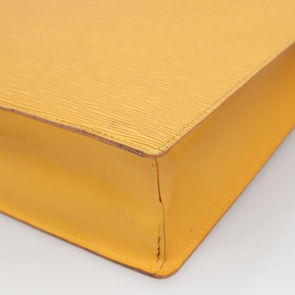 LOUIS VUITTON Epi Sac Plat Hand Bag Yellow M52079 LV Auth 135876