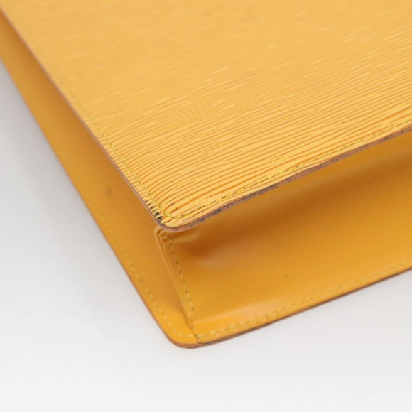 LOUIS VUITTON Epi Sac Plat Hand Bag Yellow M52079 LV Auth 135876