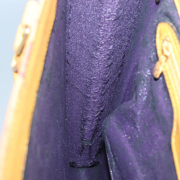 LOUIS VUITTON Epi Sac Plat Hand Bag Yellow M52079 LV Auth 135876