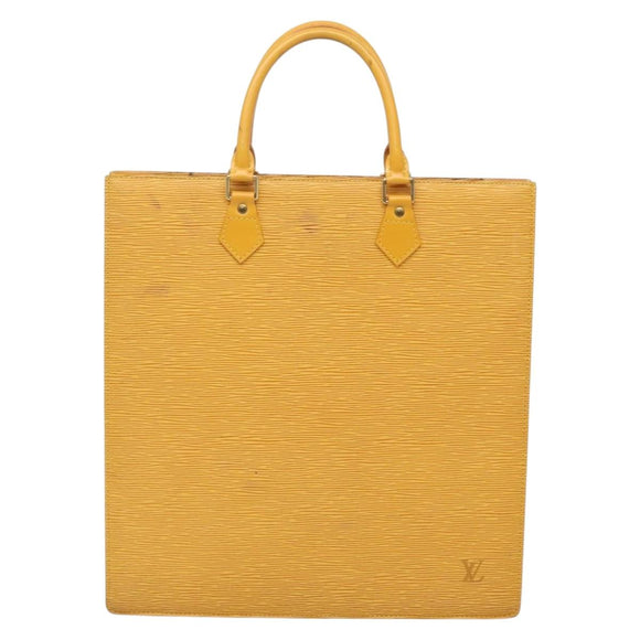 LOUIS VUITTON Epi Sac Plat Hand Bag Yellow M52079 LV Auth 135876