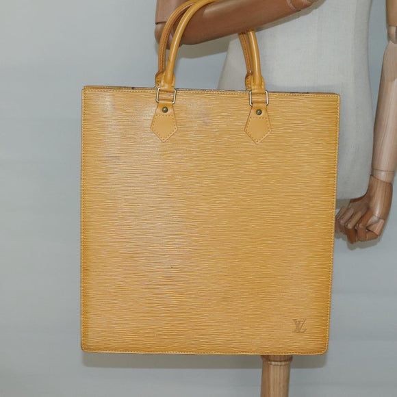 LOUIS VUITTON Epi Sac Plat Hand Bag Yellow M52079 LV Auth 135876