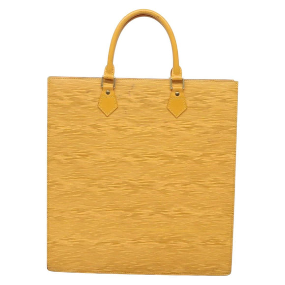 LOUIS VUITTON Epi Sac Plat Hand Bag Yellow M52079 LV Auth 135876