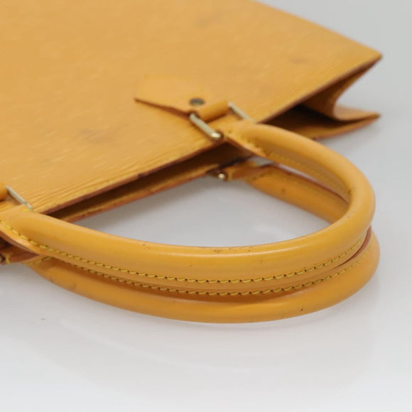 LOUIS VUITTON Epi Sac Plat Hand Bag Yellow M52079 LV Auth 135876