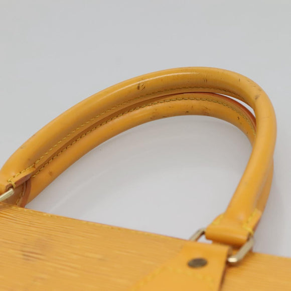 LOUIS VUITTON Epi Sac Plat Hand Bag Yellow M52079 LV Auth 135876