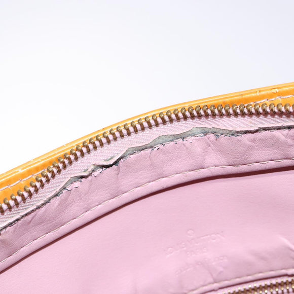 LOUIS VUITTON Monogram Vernis Houston Bag Marshmallow Pink M91302 LV Auth 135881