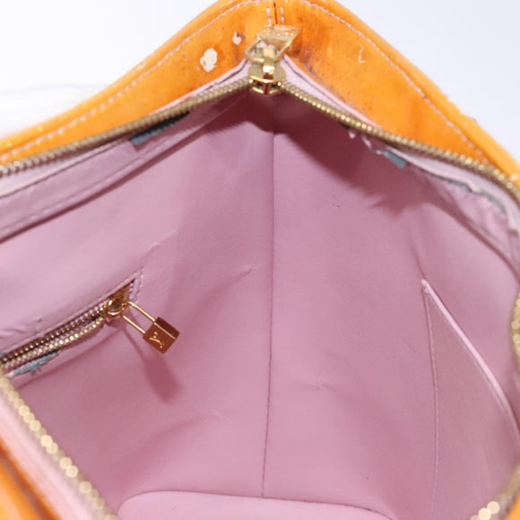 LOUIS VUITTON Monogram Vernis Houston Bag Marshmallow Pink M91302 LV Auth 135881