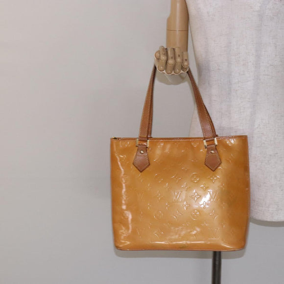 LOUIS VUITTON Monogram Vernis Houston Bag Marshmallow Pink M91302 LV Auth 135881