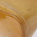 LOUIS VUITTON Monogram Vernis Houston Hand Bag Beige M91004 LV Auth 135882-15