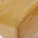 LOUIS VUITTON Monogram Vernis Houston Hand Bag Beige M91004 LV Auth 135882-16