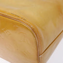 LOUIS VUITTON Monogram Vernis Houston Hand Bag Beige M91004 LV Auth 135882-17