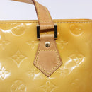 LOUIS VUITTON Monogram Vernis Houston Hand Bag Beige M91004 LV Auth 135882-19